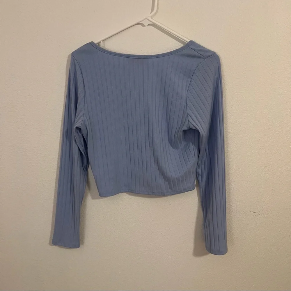 Lisa Says Gah Blue Long Sleeve Top